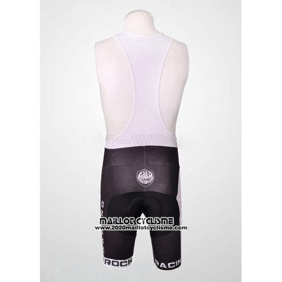 2010 Maillot Ciclismo Rock Racing Noir et Blanc Manches Courtes et Cuissard